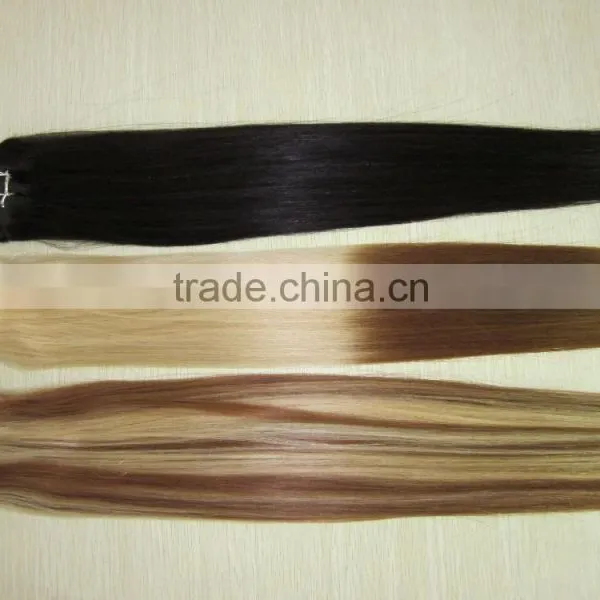 Thick End Piano Color Mix Color Ombre Malaysian Peruvian Cambodian Russian Indian Brazilian Human Hair Weave photo-3