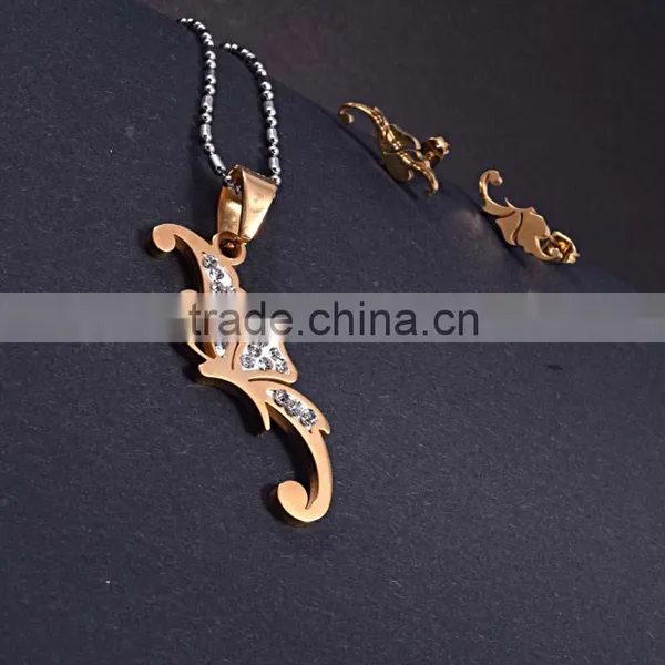 German Stainless Steel Jewelry Gold Plated Fashion Jewelry Sets photo-3