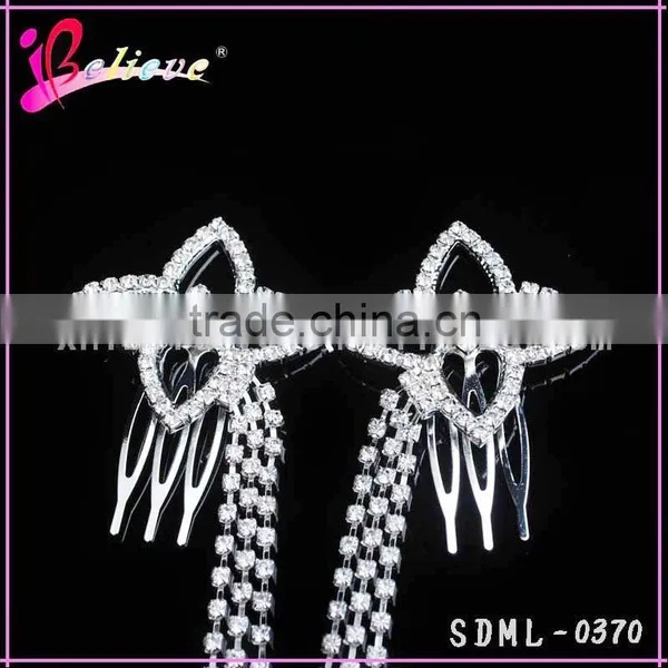 Small MOQ Wedding Hair Jewelry Wholesale Claw Head Chain Crystal Hair Jewelry for Bridal photo-4