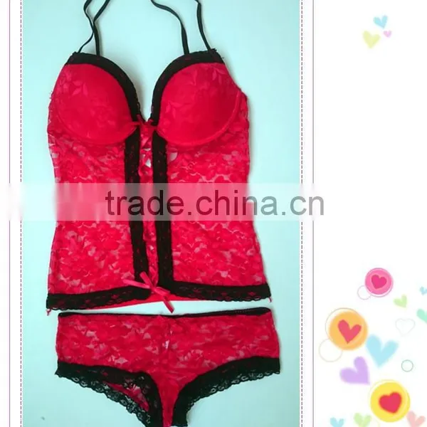 New Design Printting Lace Lingerie Photo, Sexy Hot Fashion Show Babydoll photo-5