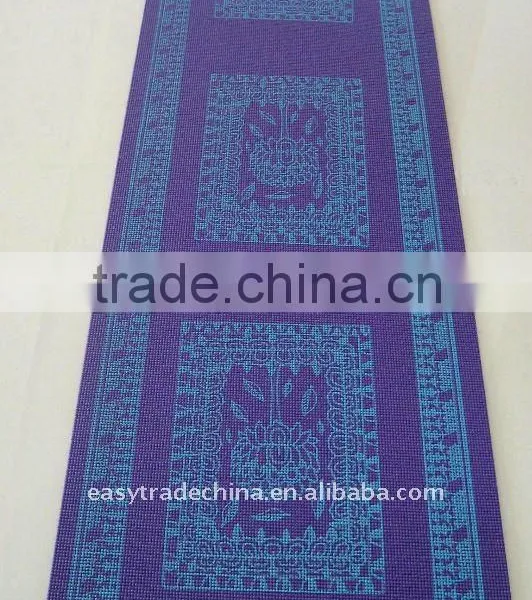 Pvc Yoga Mat With Embossing Roller Printing Design