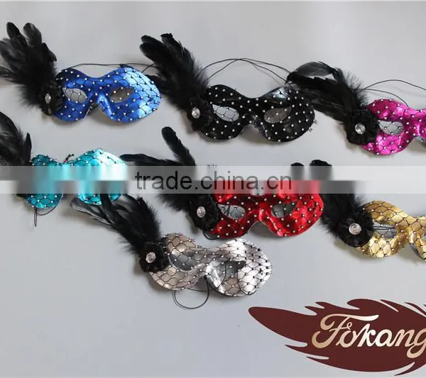 Halloween Accessories Cock Feather Mask photo-2