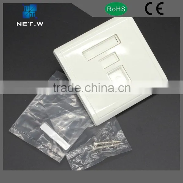 RJ45 Faceplate Wall Face Plate 86x86mm photo-4