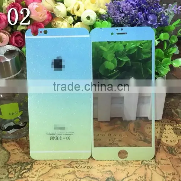 2016 New Front&back Shimmering Powder Gradient Ramp Screen Protector for IPhone 6s China Supplier photo-2
