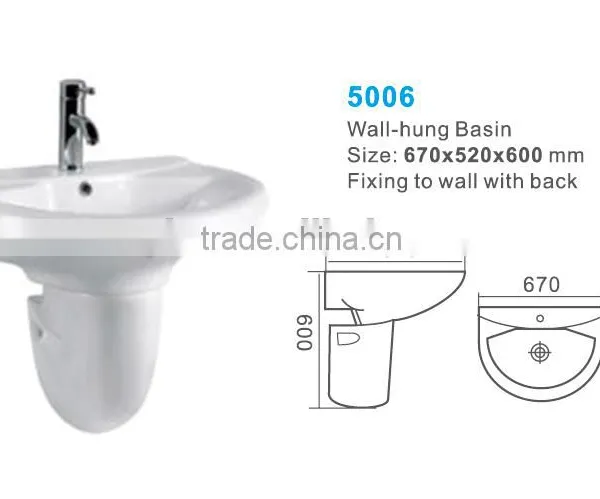 Ceramic Wall Hung Basin for the Shampoo Basin in Wash Basin photo-4
