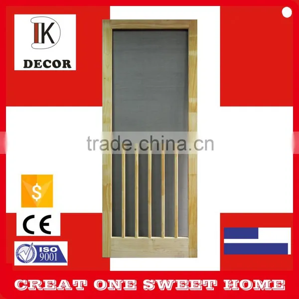 Natural Pine Wood Color Wood Screen Door