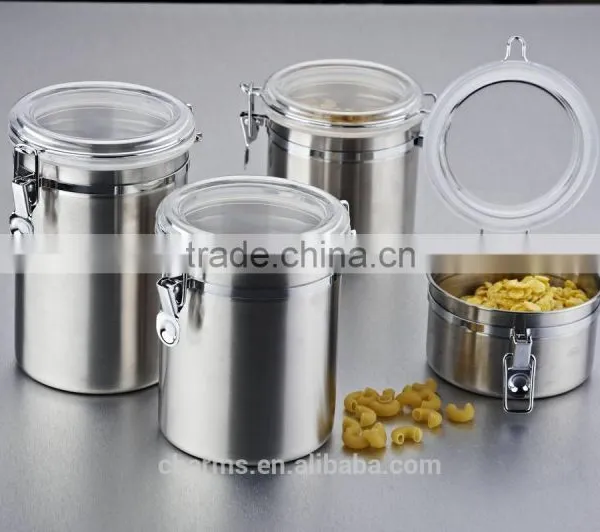 In Point Stainless Steel Canister / Tea Box/ Containers