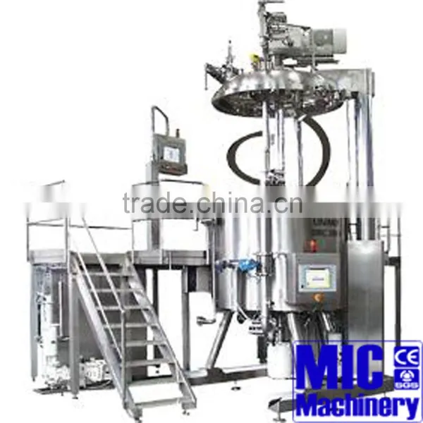 MIC- 500L cheap ice cream Vacuum mix tank/homogenizer syrup vacuum mixer with 500L oil and water tank with ce