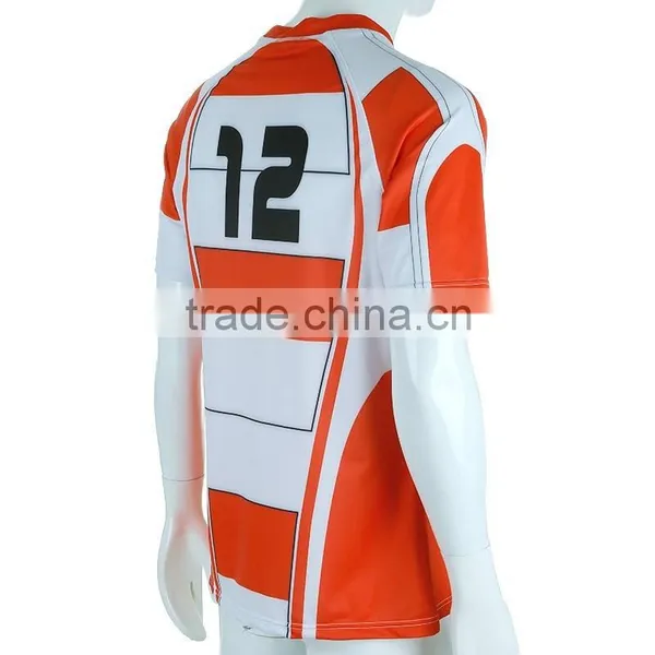 2015 New Sublimstion Blank Cheap Plain Round Neck Team Set Rugby Jersey photo-2