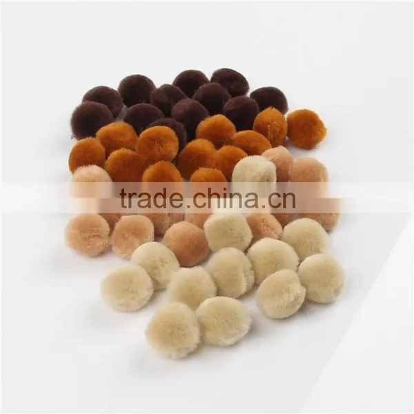 Factory Supply DIY Crafts Brown Series Pompoms Toys for Kids or Wedding Party Decoration photo-4