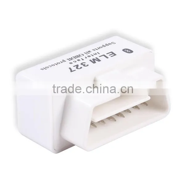 Super Mini ELM327 Bluetooth OBD2 Adapter Auto Scanner ObdII Bluetooth ELM 327 V1.5 Support All OBDii Protocols (White) photo-2