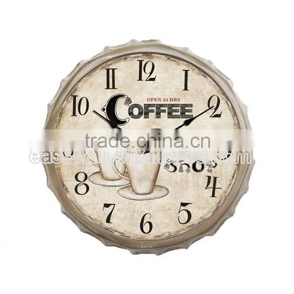 Hot 2016 Popular Design Customization Iron Bottle Cap Paper Clock Craft photo-2