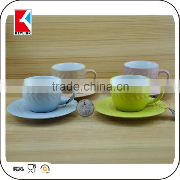 12pcs Unique Shape Dot Design Tea Cup and Saucer Stands,ceramic Tea Cup and Saucer photo-3