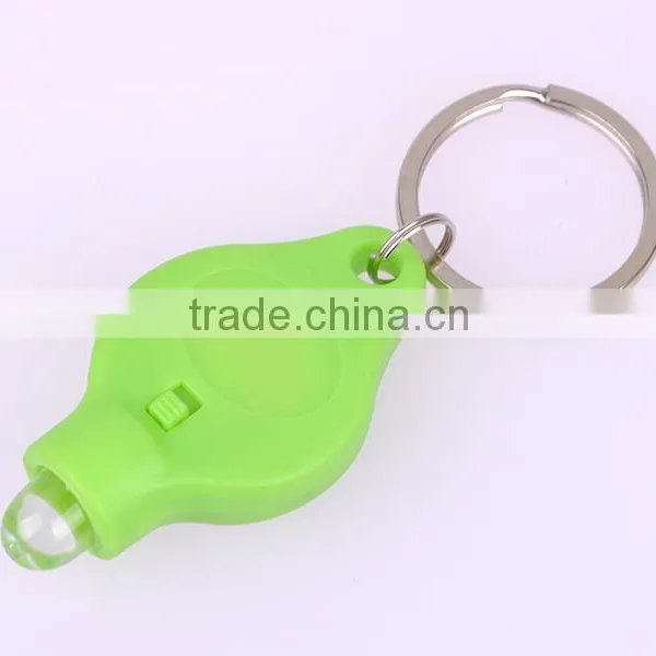 High Quality Plastic 40000mcd White Light LED Promotion Key Chain Factory photo-2