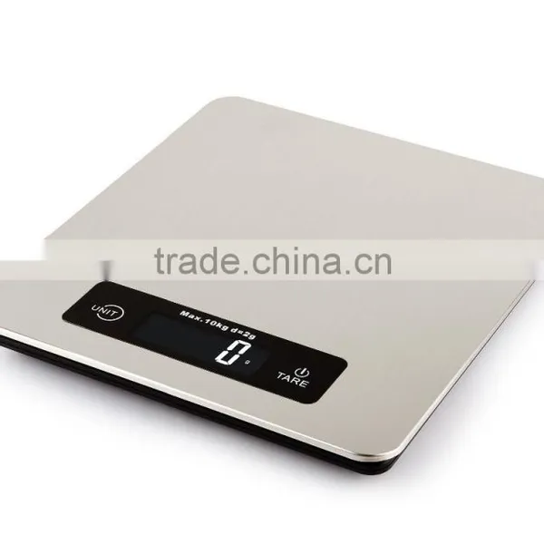 10kg Kitchen Scale for Electronic Food Weighing 2g to 10kg Food Weighing Scale Digital Stainless Steel OEM