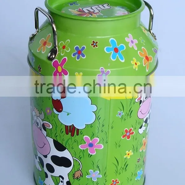 2016 Nice Design Metal Milk Can With Handle Tin Water Bottle photo-2
