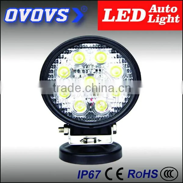 Excellent Round 12 Volt 27w Led Work Light With Magnet for Truck, Tractor, Suv photo-5