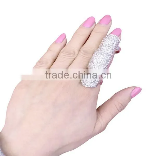 New Hot Retro Style Full Finger Armor Joint Knuckle Hollow Out Ring photo-4