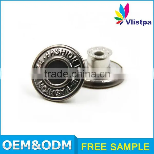Round Letters Carving Logo Carved Snap Button Jewelry photo-3