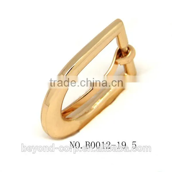 Bent Pin Buckle Real Gold Finished Pin Buckle Curved Fashion Buckle photo-3
