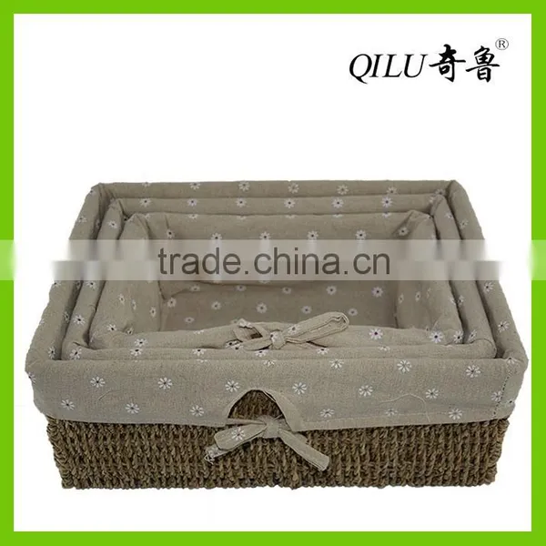 Sea Grass Basket With Cut-out Handles FG-344 photo-3