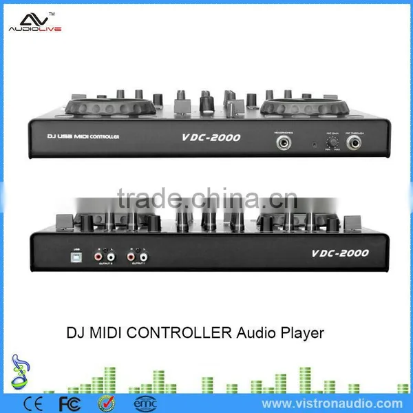 Top Selling Professional DJ Mixer Controller MIDI VDC-2000 With 2 Deck Virtual DJ for Sound System photo-2