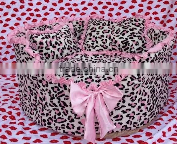 Pet Pink Leopard Beds