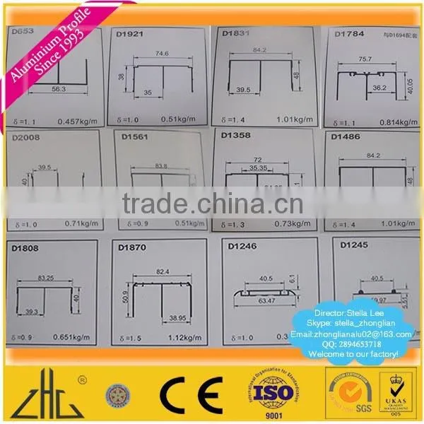 Wow!! Satin Brushed Anodized Sliding Door Aluminum Extrusion Manufacturer/ Sliding Door Wardrobe Sliding Door Profile Aluminum photo-4