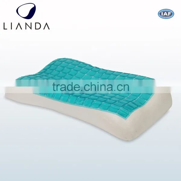 Bonus Bird-eye Fabric Ventilated Pillowcase Gel Pad Memory Foam Pillow, Summer Gel Infused Pillow, Gel Enhanced Memory Pillow photo-6