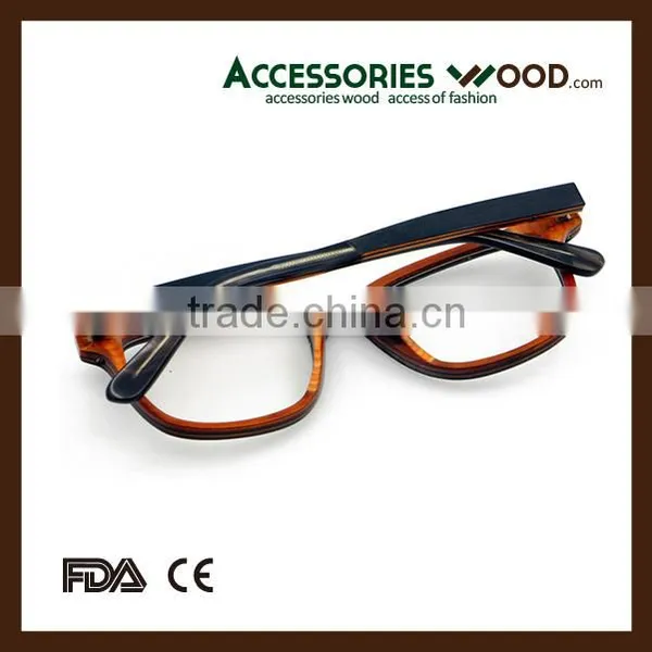 2016 Hotsale Ebony Wood Layered Reading Glasses With Mitin photo-3