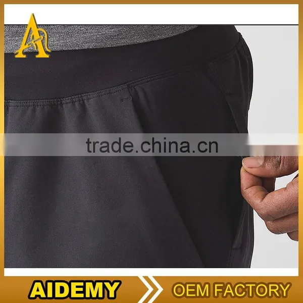 OEM Wholesale Custom Polyester Stripe Blue Gym Casual Man Swim Shorts photo-3