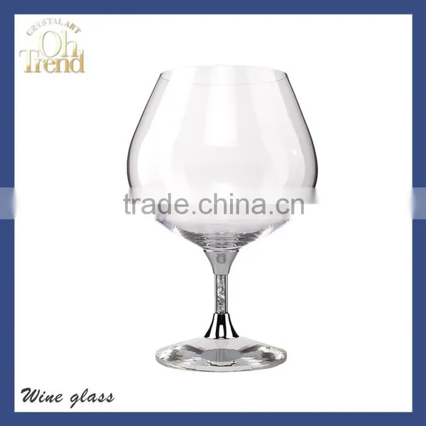 Custom Creative Fashion Personality Round Frame Eye Glasses Silver Wine Glass for Party Wendding photo-4