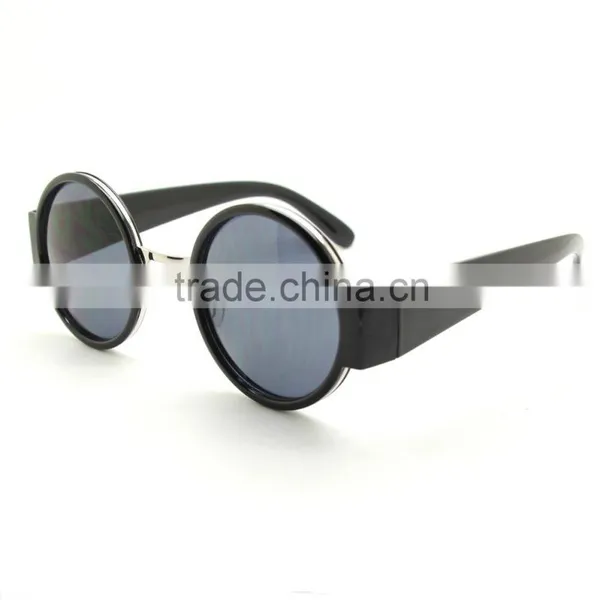 50s Vintage Style Steampunk Round Sunglasses Factory Price photo-4