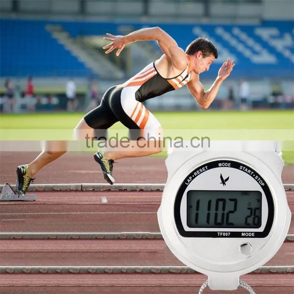 2016 New Digital Metal Shell Single Row Stopwatch With Temperature Function,