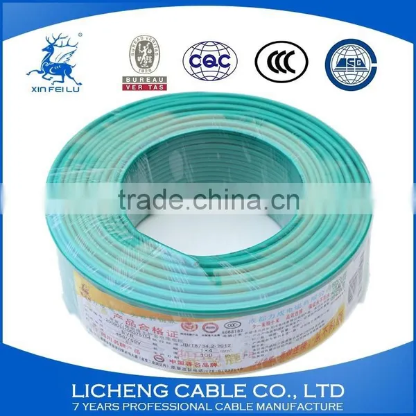 Hot Sale China Manufacturer Green House Wiring Copper Core PVC Insulated Flexible Wire and Cable -BVR(4mm2) photo-4