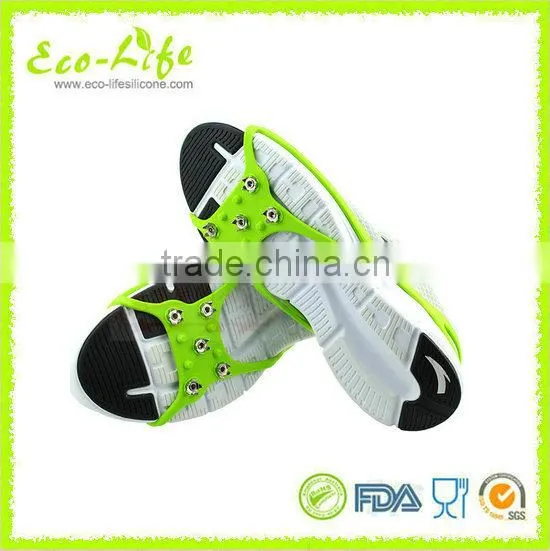 4 Sizes Anti-slip Silicone Shoe Spikes Grips, Snow Crampons, Hiking Cleats photo-2
