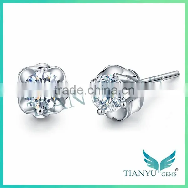Difference Between Moissanite and Diamond Cheapest 2 Carat 14k Yellow Gold Moissanite Forever Brilliant Earrings photo-2