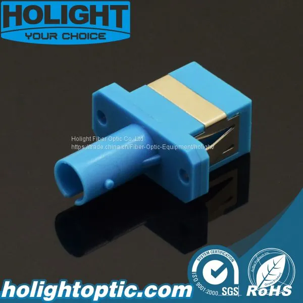Hybrid Plastic Adaptor Sc Female to St Female Simplex Sm Blue photo-3