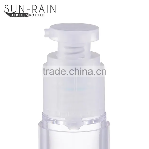 Professional Spring Outside Empty Silver Cosmetic Plastic Airless Bottle 50ml photo-5