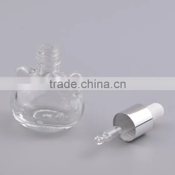 Bear Shaped Empty Glass Bottle With Dropper for Cosmetic Essential Oil photo-2