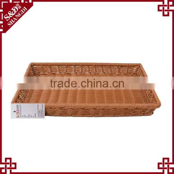 Classic Design Flat Rectangle Bread Fruit Bakery or Supermarket Used Woven Market Baskets photo-4