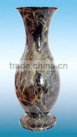 NATURAL BLACK AND GOLD MARBLE FLOWER VASES photo-4
