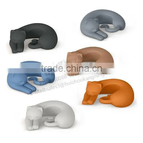 Hot Selling Silicone Kitty Wine Glass Markers,Wine Glass Charms,Bar Accessories photo-5