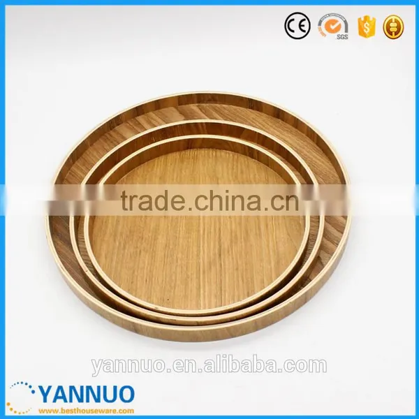 Natural Wooden Tea Dish, Pizza Fruit Tray, Small and Big Wood Plate photo-2