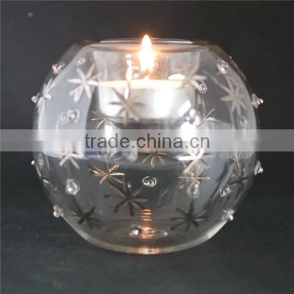 Home Wedding Sphered Glass Candle Holder Tealight Candle Holder photo-2