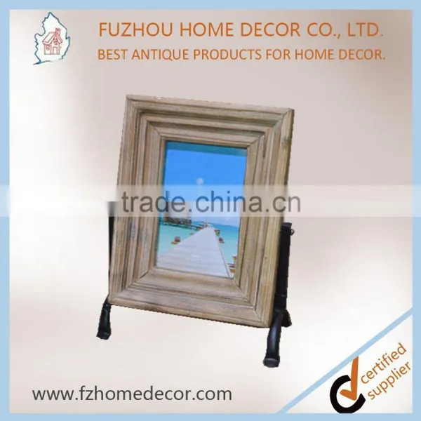 2017 Hot Seller Adjustable Wood Photo Frame With Metal Stand for Wholesale photo-2