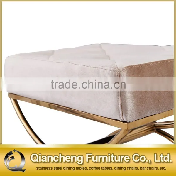 White Velvet Leisure Chair With Bent Rose Golden Stainless Steel Base photo-2