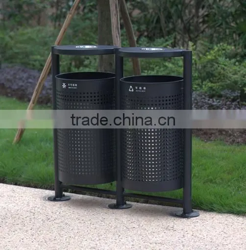 Arlau Outdoor Galvanized Steel Garden Dustbin photo-3