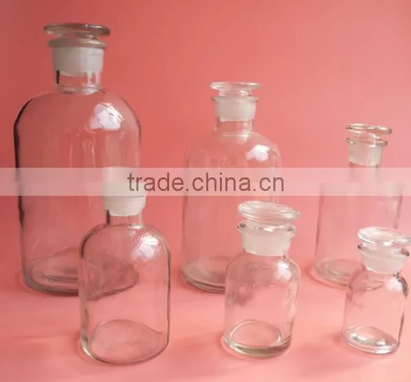 Wide Mouth Laborating Glass Reagent Bottle With Stopper Lid photo-2