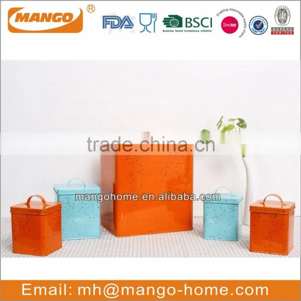 Latest Design Metal Colorful Bread Box and Canister Set photo-3